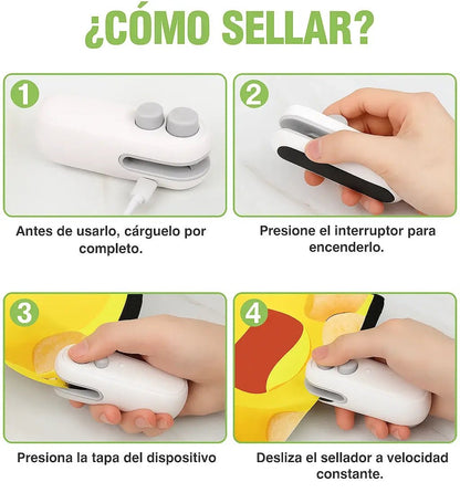 Mini Sellador y Cortador Portátil FreshLock®
